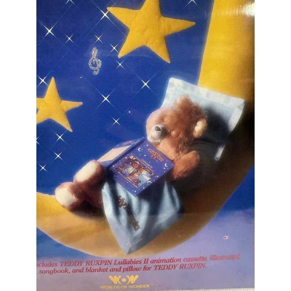 Teddy Ruxpin Lullabies 2 w/ cassette, song book, blanket & pillow for Teddy NEW